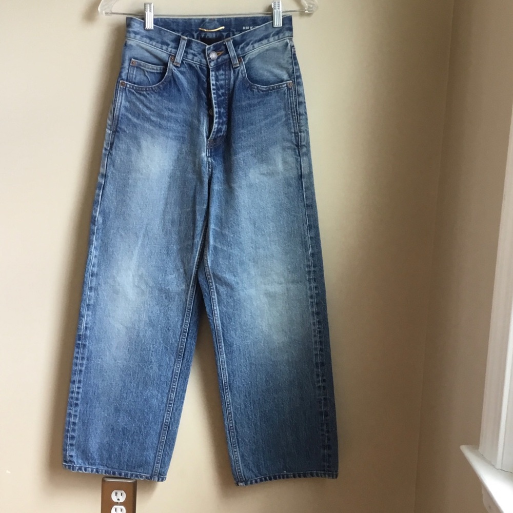 Authentic Saint Laurent Paris Button Fly Jeans Style 761453 160/64Y